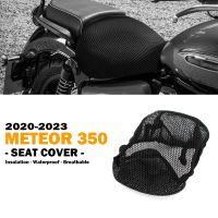 อุปกรณ์350ดาวตกสำหรับ Meteor350รอยัลเอนฟิลด์2020-2023ที่นั่งรถจักรยานยนต์3D ตาข่ายรังผึ้งเบาะไนล่อนกันน้ำ