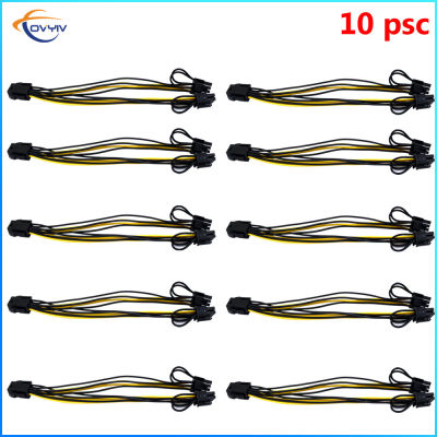 10 PCS COVYIV 86 Pin PCI-E to Dual PCIE 6+2 Pin Power Cable Motherboard Graphics Card PCI Express Riser GPU Power Data Cable 20