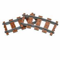 Compatible 3024 2431 Wood Texture Smooth 1X1 1X4 Smooth Bricks For Trains Track Rail Decorate Straight Curved Construction Toys