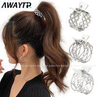 【cw】 AWAYTRAlloy HollowPonytail Fixed Hair Catch FashionRhinestone Claw Clip Ladies Hairpin Hair Accessories