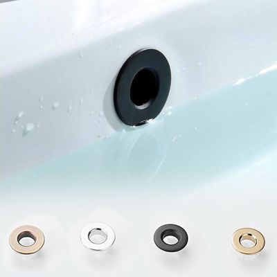 Bathroom Basin Faucet Sink Overflow Cover Brass Six-foot Ring Insert Replacement Hole Cover Cap Chrome Trim Bathroom Accessories  by Hs2023