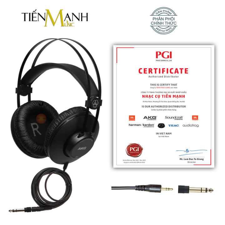 Chính Hãng] Tai Nghe Kiểm Âm AKG K52 Over-Ear Studio Monitor Headphones  Professional 