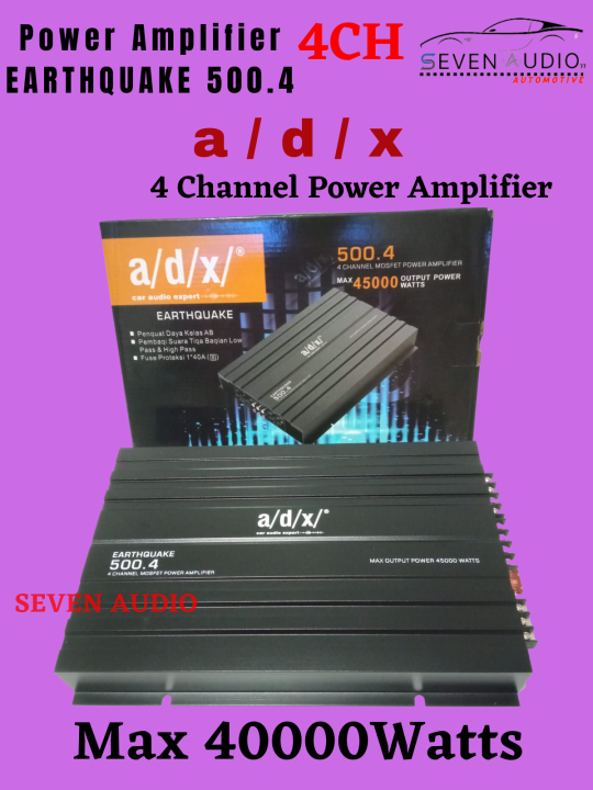 Power Amplifier Mobil ADX Earthquake 500.4 Max Power 45000 Watts 4CH