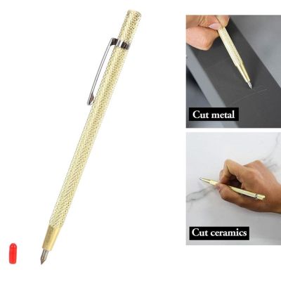 ปากกาทำเครื่องหมายปากกาตัดกระเบื้องเซรามิก แก้ว แผ่นโลหะ เหล็ก ตัวอักษร ทังสเตน เหล็ก เข็มเจาะ แกะสลัก ปากกาเพชร