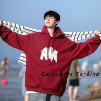 Encounter Fashion เสื้อสเวตเตอร์  เสื้อกันหนาวมีฮู้ด เสื้อกันหนาว เสื้อแขนยาวชาย เสื้อกันหนาว ทันสมัย คลาสสิก สง่า การตัดเย็บที่ดี MWY2391EJL 38Z230920