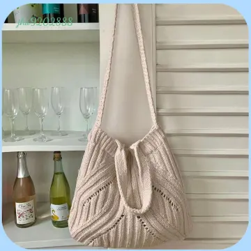 New Ladies Casual Knitting Tote Bag Handbag Shoulder Bag Fashion