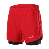 Mens Running Shorts Outdoor Sports Training Exercise Jogging Gym Fitness 2 In 1 Shorts With Longer Liner Quick Dry B179