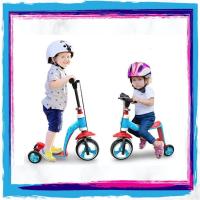 Scooter สกู๊ตเตอร์เด็ก สกู้ตเตอร์ สกู๊ตเตอร์ขาไถ 2in1 ปรับระดับได้ จักรยานทรงตัวสำหรับเด็ก รถหัดเดิน สกู้ตเตอร์เด็ก สกู้ทเตอร์ สกูตเตอร์ Scooter สกู๊ตเตอร์ขาไถ สกูตเตอร์ สกูตเตอร์เด็ก