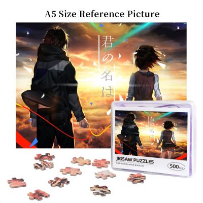 Your Name Mitsuha X Taki (17) Wooden Jigsaw Puzzle 500 Pieces Educational Toy Painting Art Decor Decompression toys 500pcs