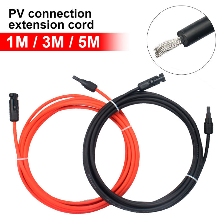 12AWG 16.4FT Solar Extension Cables Wires with Female and Male MC4  Connectors