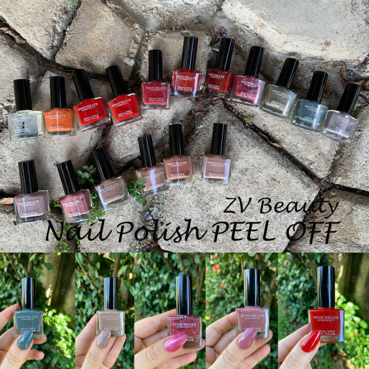 Nail Polish PEEL OFF M'aycreate Water Base Peelable Nail Polish Lazada