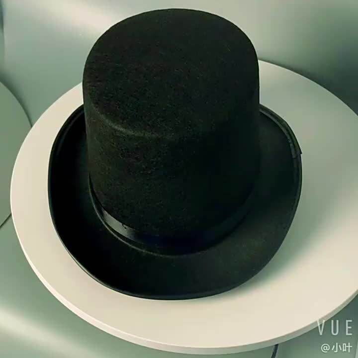 Stage Performance and Show Black Fedora Hat Etiquette Hat Magician