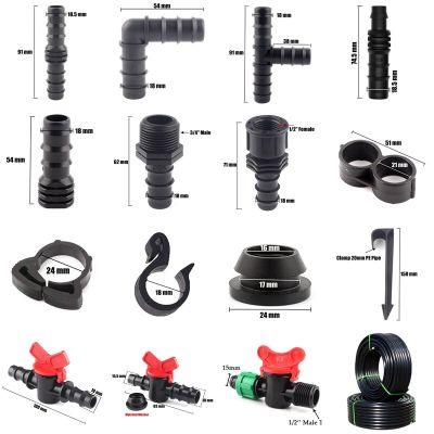 ；【‘； 5Pcs/Lot Garden Water Hose Connector 20Mm PE Pipe Connectors Agricultural Micro Irrigation System Fittings Watering Kits Parts