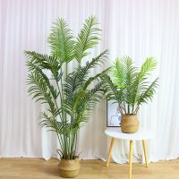 60-88CM Artificial Tree Plants Palm Leaves Tropical Plants Branch Plastic Fake Leaves For Christmas Home Garden Room Decor