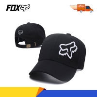 FOX Snapback Cap Motor Racing Team หมวกเบสบอลหมวกกันแดดสีดำ # XH71405