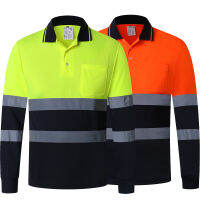 สะท้อนแสงเสื้อยืดผู้ชายการมองเห็นสูงสะท้อนแสงความปลอดภัยเสื้อ Hi Vis Workwear เสื้อผ้าทำงานร้านเสื้อผู้ชายช่าง