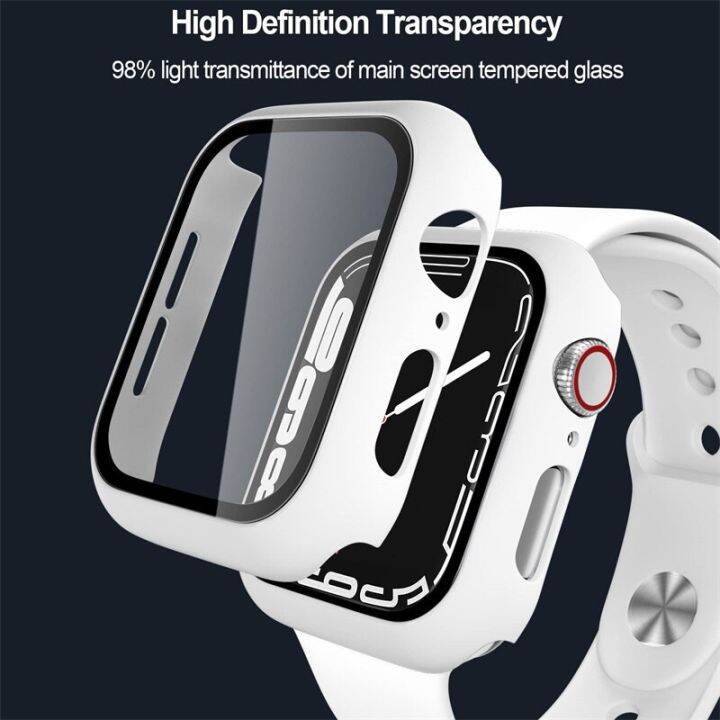 tempered-glass-cover-for-apple-watch-case-44mm-40mm-42mm-38mm-pc-bumper-screen-protector-iwatch-series-8-7-6-5-4-3-se-41mm-45mm-cases-cases