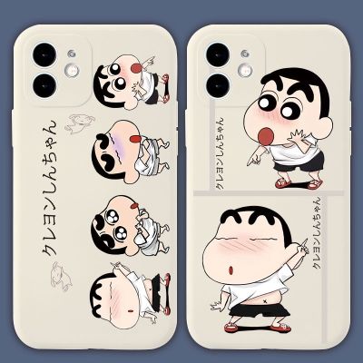 เคสiPhone13 โทรศัพท์เลนส์ป้องกันแขน เคสโทรศัพท์มือถือแบบนิ่ม ผิวด้าน กันกระแทก ลายการ์ตูนชินจังน่ารัก สําหรับ เคสไอโฟน11 โทรศัพท์ se2020 7 8 plus 11 เคสไอโฟน 12 13 pro max เคสไอโฟน 14 เคสไอโฟน เคสไอโฟน7พลัส xs XR iPhone case เคสโทรศัพท์