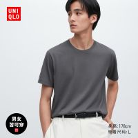 เสื้อยืดคอกลมแบบแห้งเร็วสำหรับทั้งหญิงและชาย Uniqlo มีสีสันแขนสั้นเสื้อธรรมดาทั้งชายและหญิงสามารถสวมใส่ได้455357