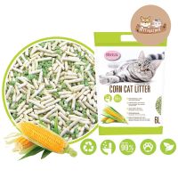 Promotion Corn Cat Litter 6L ทรายแมว ทรายข้าวโพด ย่อยสลายได้ดี ไร้ฝุ่น99% พร้อมส่ง ทราย แมว ทรายแมวเต้าหู้ ทรายแมวภูเขาไฟ ทรายแมวดับกลิ่น