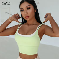 Fitness Womens Nude Feeling Fabric Running Training Sports Bra Quick Dry Contrast Color Stacking Yoga Tops Slim Tank