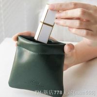 Ins Cosmetic Bag Portable Airpods Protective Sleeve Mini Bag leather Earphone Sundries Lipstick Storage Bag Travel Makeup Case