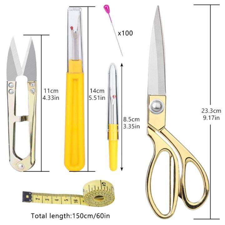 yf-imzay-sewing-scissors-set-with-fabric-cutting-small-yarn-tape-measure-seam-ripper