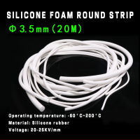 3.5มม. (20เมตร) แถบโฟมทรงกลมซิลิโคน ทนต่ออุณหภูมิสูงแถบปิดเชิงกลกันลื่นกันน้ำแบบนิ่มพร้อมแผ่นฟองน้ำ