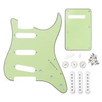 ชุดอุปกรณ์กีตาร์11หลุม Pickguard กีตาร์ ST SSS แผ่นหลังและระดับเสียงฝาปิดปุ่ม52/52/52มม. ที่คลุมจานเสียง