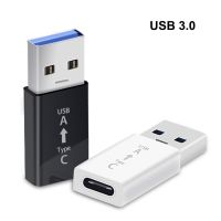 AAVGH Mini Type C ตัวเมียเป็น USB 3.0อะแดปเตอร์ตัวผู้ใช้งานง่ายขั้วต่อที่ชาร์จความเร็วสูง ABS สะดวกในการเดินทางตัวแปลง OTG สำหรับพอร์ต Type C