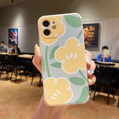 เคสโทรศัพท์ภาพดอกไม้ภาพวาดที่สวยงามสำหรับ iPhone 14 13 11 12 Pro Max XR XS 6 7 8 Plus เคสนิ่มสำหรับ iPhone 12 13 Mini