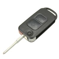 2 Button Flip Remote Key Case HU64 Blade FOB For A C E S W168 W202 Car