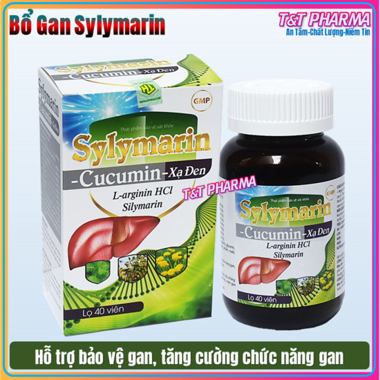 Viên uống thải độc gan sylymarin curcumin xạ đen-hỗ trợ mát gan - ảnh sản phẩm 1