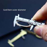 “：{+ Alloy Metal Vernier Caliper Keychain Portable Measuring Gauging Tools Key Rings Car Bag Pandent Ring Ruler Caliper