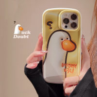 เคสป้องกันโทรศัพท์มือถือ Apple iPhone 14/13/12/11/X/xr/xs ลายการ์ตูนเป็ดสร้างสรรค์13 Pro Max เคสโทรศัพท์มือถือซิลิโคน14 Plus เคสนิ่ม12 Mini ล้อมรอบกันตก