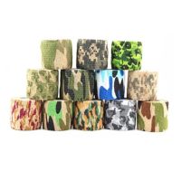 4Pcs Elastic Bandage Army Adhesive Outdoor Hunting Shoot Tool Camouflage Stealth Tape Waterproof Hunting Stealth Sports Bandage