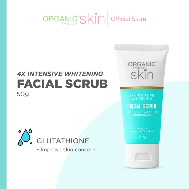 Organic Skin Japan 4x Intensive Whitening Facial Scrub (50g) Foaming