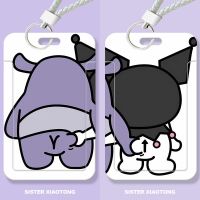 กระเป๋าใส่บัตรเครดิต บัตรประจําตัวประชาชน ลาย Sanrio Kuromi สําหรับนักเรียน คู่รัก