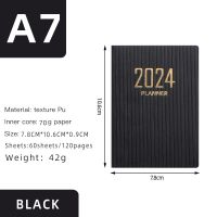 2024 A7โน๊ตบุ๊คพกพาขนาดเล็ก365วันแผ่นจดไดอารี่โน๊ตบุ๊ควันอาทิตย์เดือนวางแผนสำนักงานเครื่องเขียนในโรงเรียนสมุดบันทึกและแผ่น