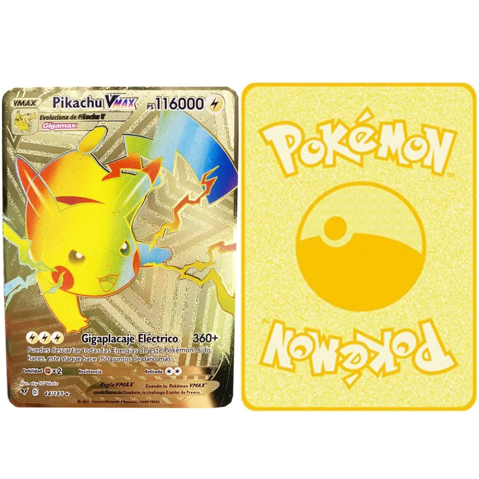  Juego de cartas Pokemon Vmax - Pikachu VMAX 44/185 y