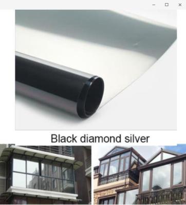 【♘COD Free Cas♘】 shang815558 ฟิล์มหน้าต่างติดกระจกสีเงินติดเพชรสีดำกันน้ำขนาด40/50/60X400ซม. สติกเกอร์ติดกระจกทางเดียวฟิล์มเพื่อความเป็นส่วนตัวกันรังสียูวี