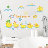 Decorative Tile Stickers Christmas Window Decals Light up Duck Playing Bedroom Living Bed Room Wall Decor Toddler Room Wallpaper