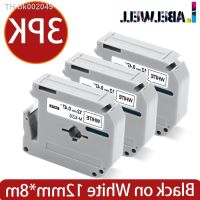 ﹉◐ 1/2/3Pcs Label M-K231 MK-231 MK231 Black on White MK 231 Compatible for Brother P-touch Label Printer PT-80 PT-70 PT-60 PT-45M