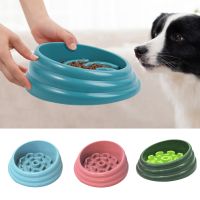 Pet Slow Feeder Non Slip Bottom Neck Protection Anti Chock Dog ชามให้อาหารช้าเครื่องจ่ายอาหาร Pet Supplies