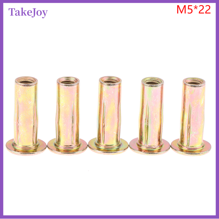 TakeJoy 5PC M4 M5 M6 M8 Steel Petal Rivets Nut Pull Rivet Bolt Cap