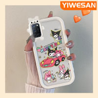 YIWESAN เคสสำหรับ OPPO A52 A72 A92 4G,เคสลายการ์ตูนน่ารักเมโลดี้ของฉัน Kuromi ซิลิโคนนิ่มเคสโทรศัพท์โปร่งใสกันกระแทกน่ารักเคสป้องกันเลนส์กล้องลายมอนสเตอร์ตัวน้อย