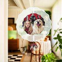 2 Pack 8 Inch Sublimation Wind Spinner Blanks,3D Double Sided Sublimation Wind Powered Kinetic Sculpture for Yard Garden Outdoor