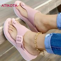 CODshengxi8 Atiktoa Women Fashion Slippers Summer Casual Flip Flops Comfortable Soft Slipper for Ladies