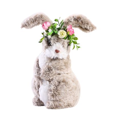 Easter Decoration Ornament Easter Simulation Bunny Plush Rabbit Dolls Creative Gift Animal Mini Garden Decoration