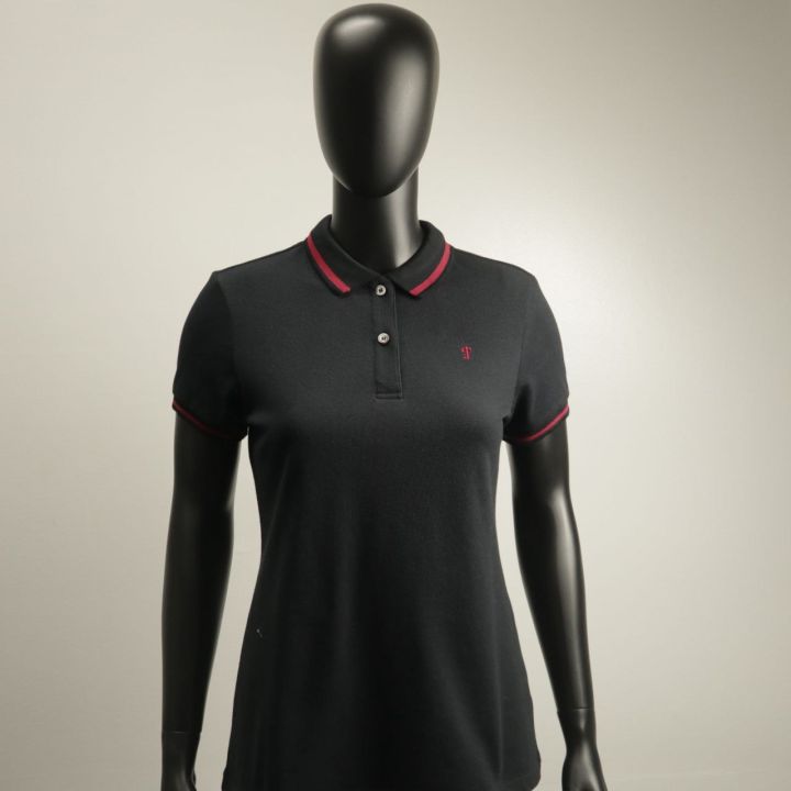 COLLEZIONE C2 Regular Fit 23WT1K001 BLACK Pique Polo Shirt Wear Women ...